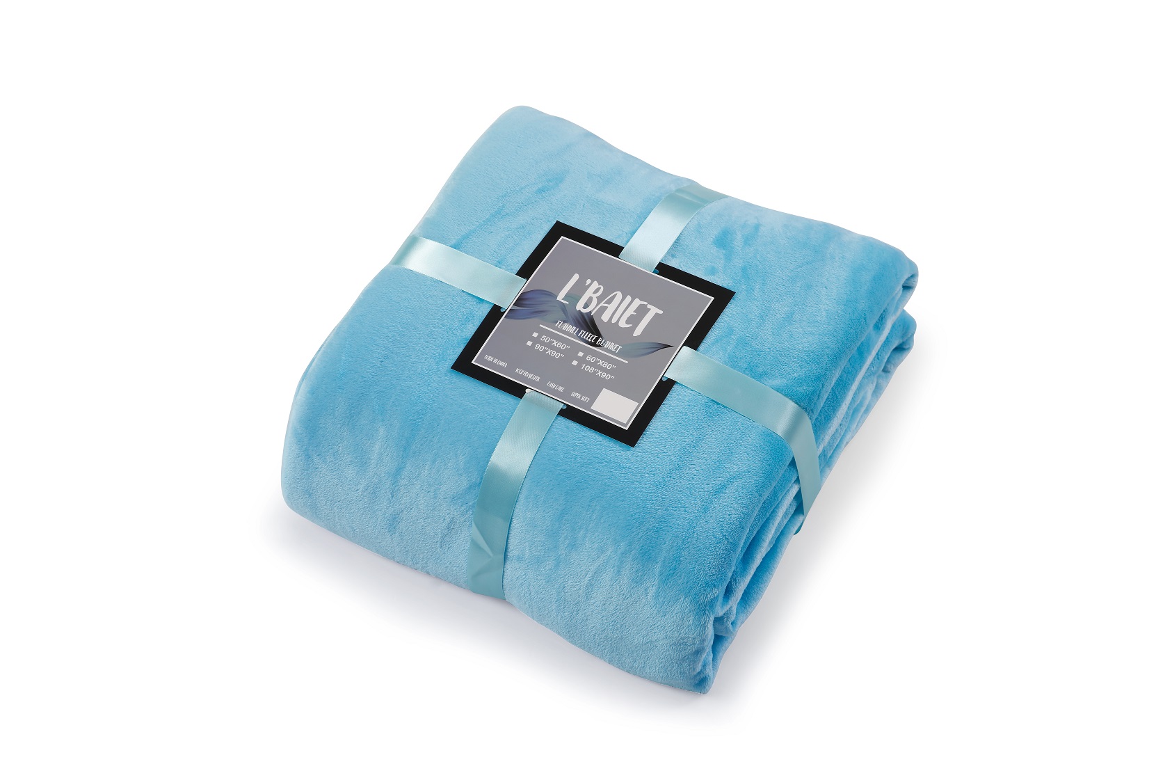 NEW Lightweight Light Blue Fleece Throws Blankets approx size 50" x 60" 2