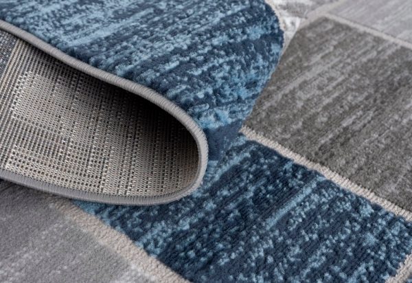 L'Baiet Verena Blue Geometric Scatter Area Rug - Image 9